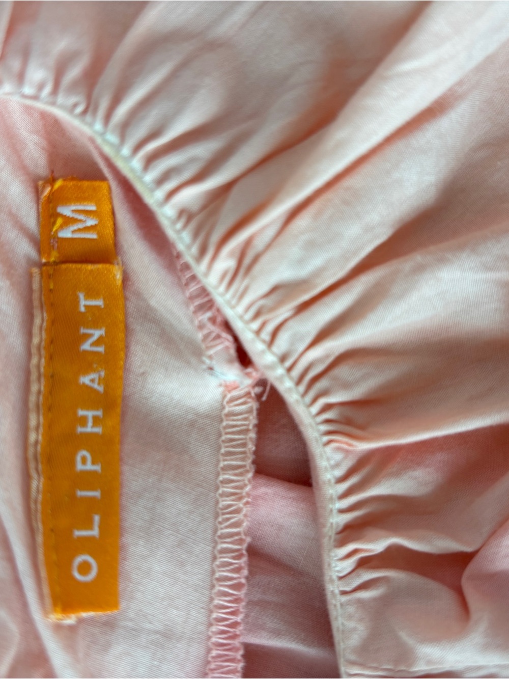 Tuckernuck Oliphant Ombré Puff Sleeve Belted Coral Pink Mini Dress Size Medium - Picture 6 of 6